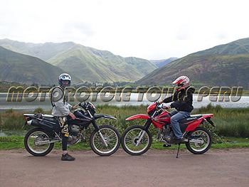 Moto adventure to Machu Picchu, close to Veronica snow-capped moutain