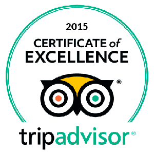 Certificate of Excellence TripAdvisor 2015